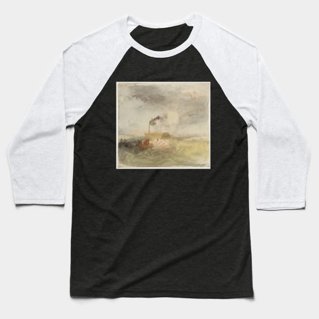 A Steamer off Portsmouth in a Storm, 1825 Baseball T-Shirt by Art_Attack